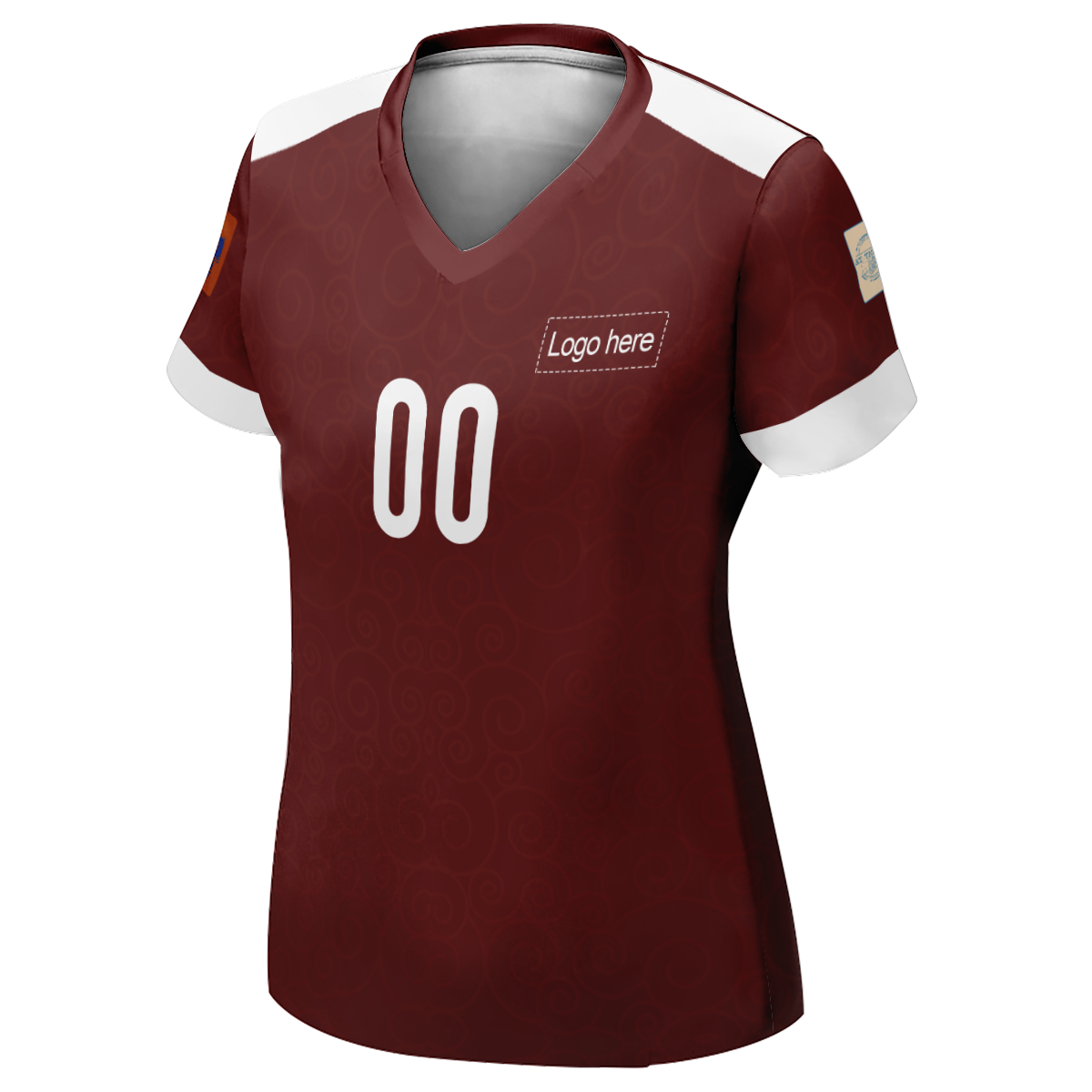 Damen-Flanell-Fußballtrikot für die Katar-Weltmeisterschaft mit Bild