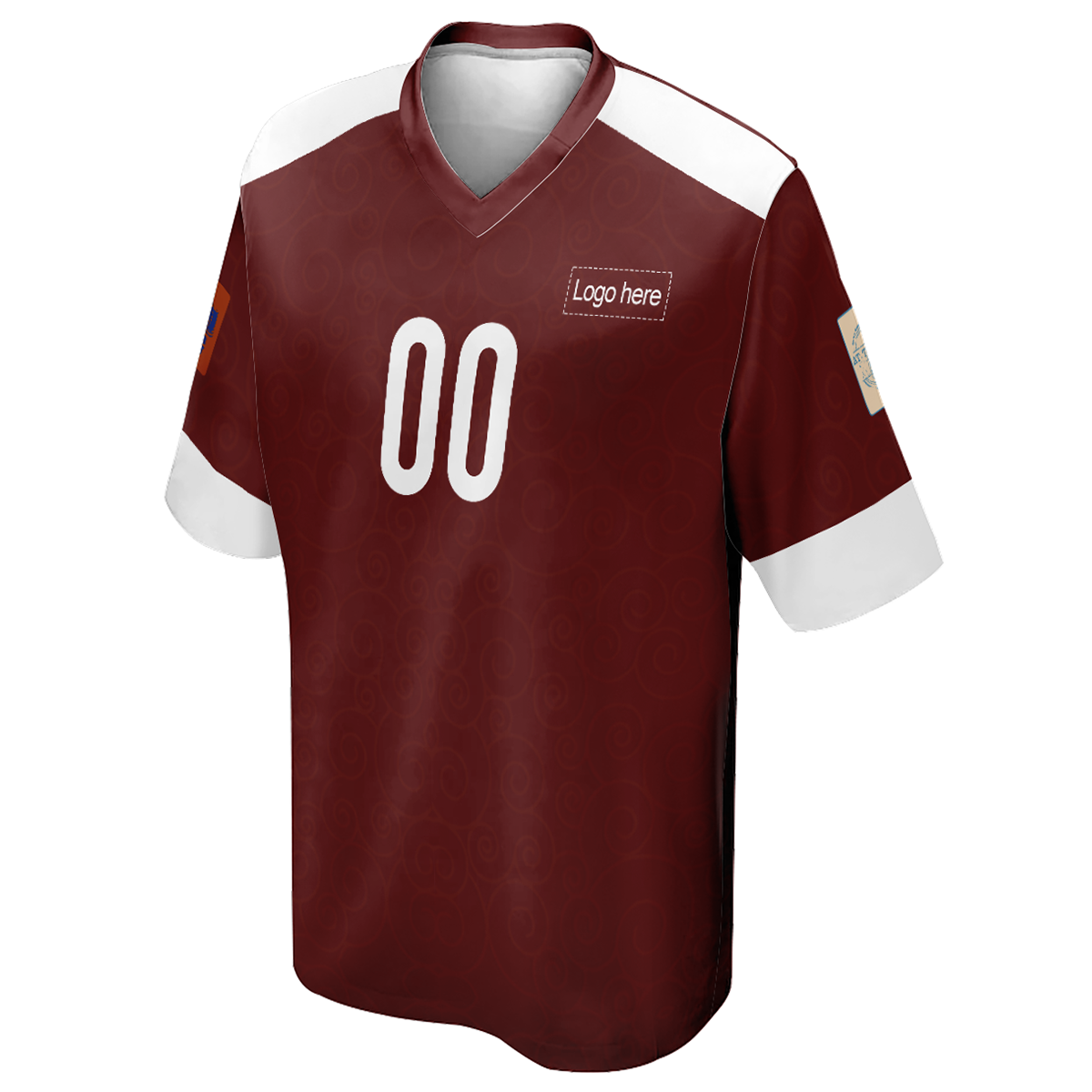 Herren-Flanell-Fußballtrikot für die Katar-Weltmeisterschaft mit Bild