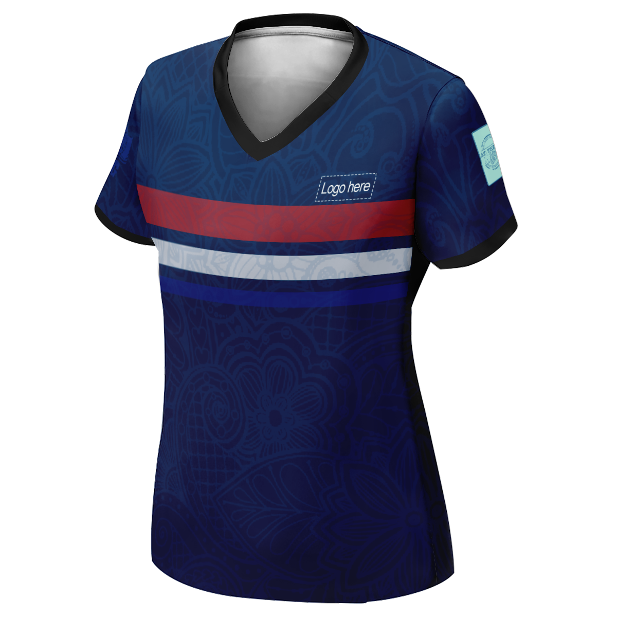 Cooles kundenspezifisches Fußball-Trikot der Frankreich-Weltmeisterschaft für Frauen mit Logo