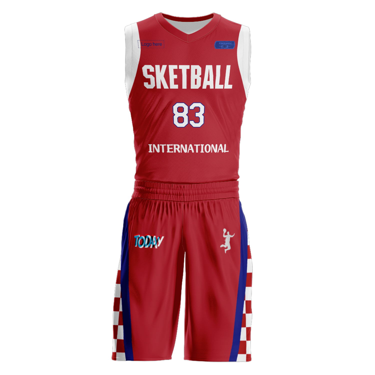 Kundenspezifische Kroatien-Team-Basketballanzüge